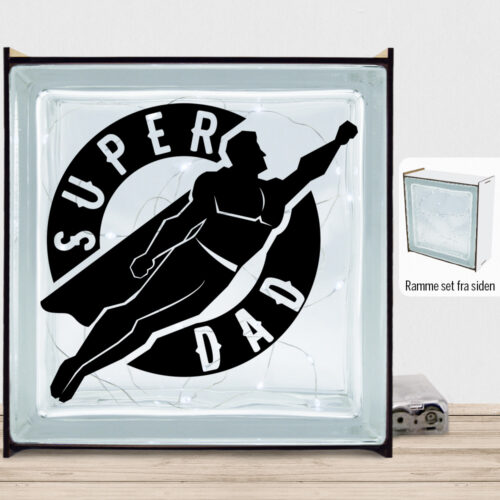 Super dad | Lyssten med ramme (farvet overflade)