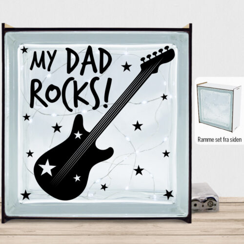 My dad rocks | Lyssten med ramme (farvet overflade)