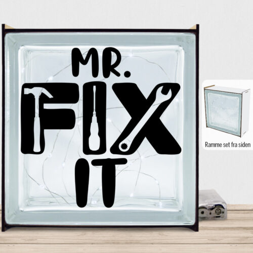 Mr. fix it | Lyssten med ramme (farvet overflade)
