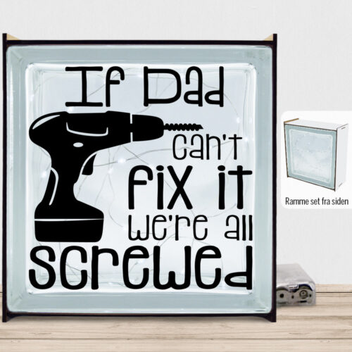 If dad can't fix it - design 1 | Lyssten med ramme (farvet overflade)