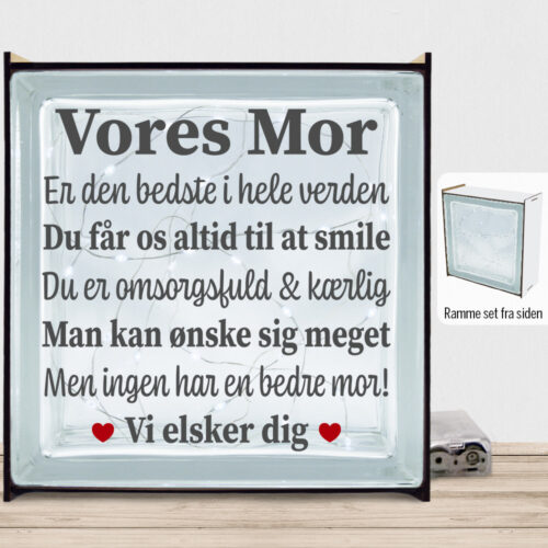 Min mor, den bedste i hele verden | Lyssten med ramme (farvet overflade) - Image 2