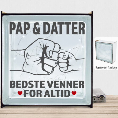 Alternative view of Bedste venner for altid - pap | Lyssten med ramme (farvet overflade)