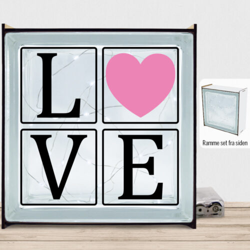 Love | Lyssten med ramme (farvet overflade)