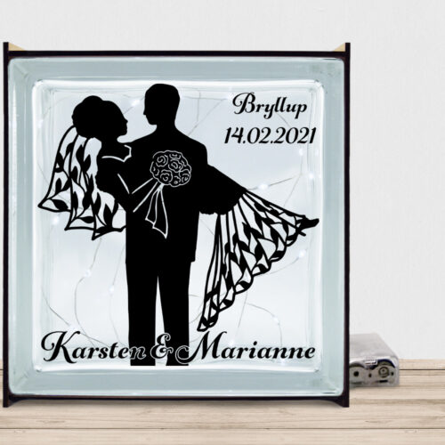 My love design 1 | Lyssten med ramme (farvet overflade)