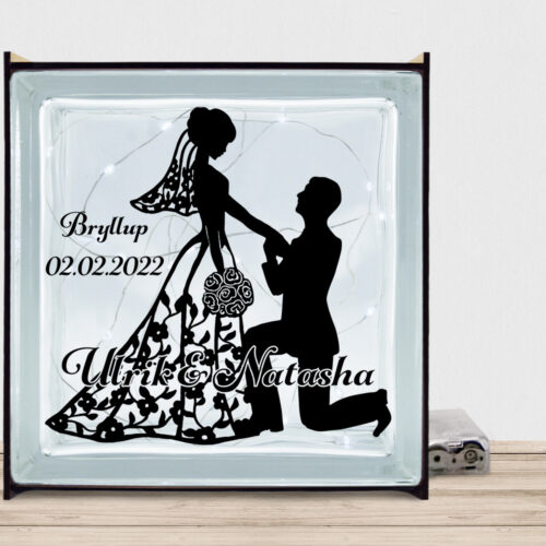 My love design 6 | Lyssten med ramme (farvet overflade)