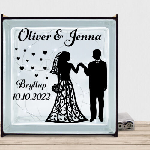 My love design 8 | Lyssten med ramme (farvet overflade)