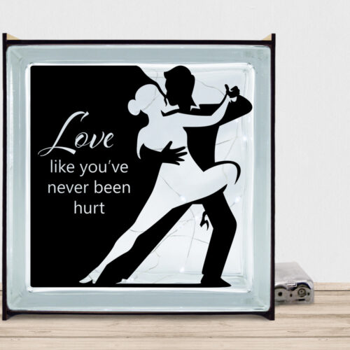 Dancing couple #2 | Lyssten med ramme (farvet overflade)