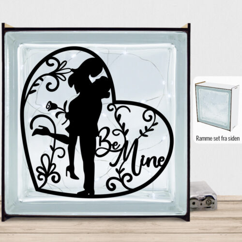 Be mine | Lyssten med ramme (farvet overflade)