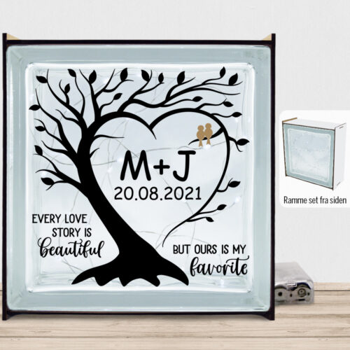 Every love story is beautiful... | Lyssten med ramme (farvet overflade)