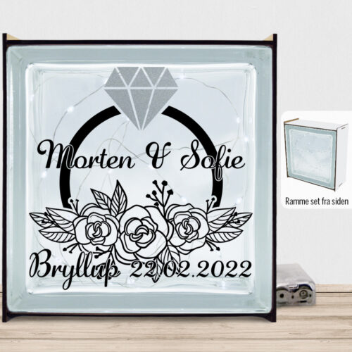 Bryllup #3 | Lyssten med ramme (farvet overflade)