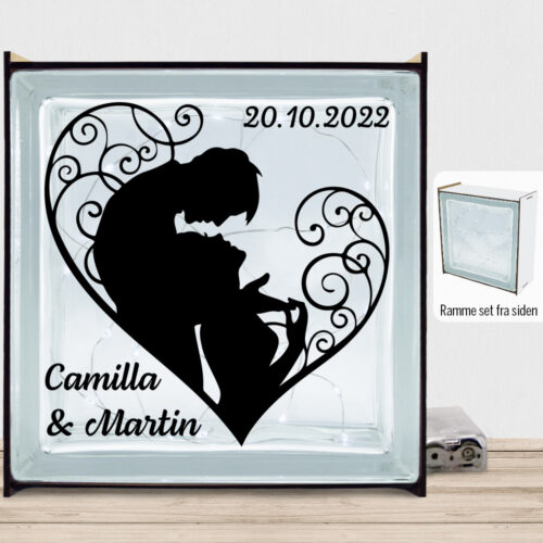 Be mine #2 | Lyssten med ramme (farvet overflade)