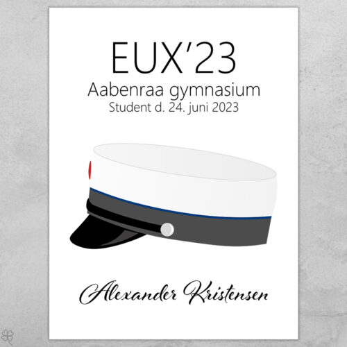 EUX design 1 - blå stribe | Plakat