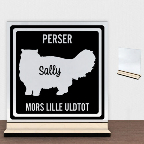 MyPets Perser | Glasskilt inkl. fod (poppel krydsfinér)