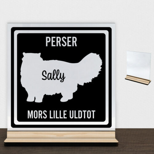 MyPets Perser | Glasskilt inkl. fod (træfinér)