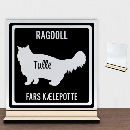 MyPets Ragdoll | Glasskilt inkl. fod (poppel krydsfinér)