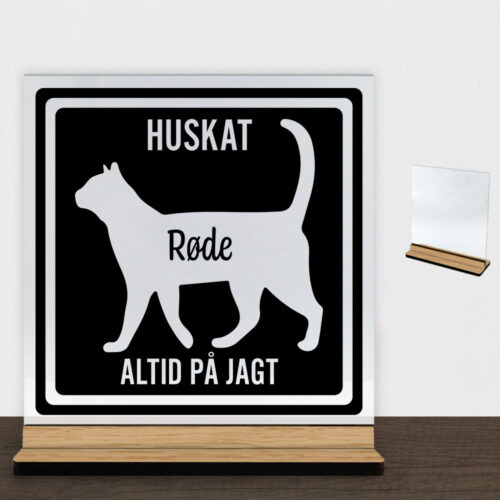MyPets huskat #3 | Glasskilt inkl. fod (træfinér)