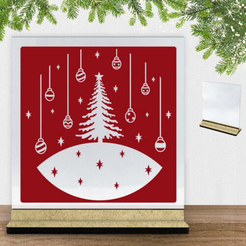 Julenat #3 | Glasskilt inkl. fod (træfiber)