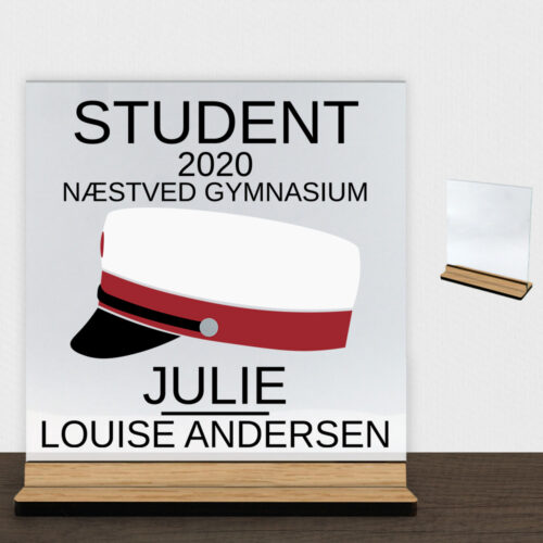 Student design 7 | Glasskilt inkl. fod (træfinér)