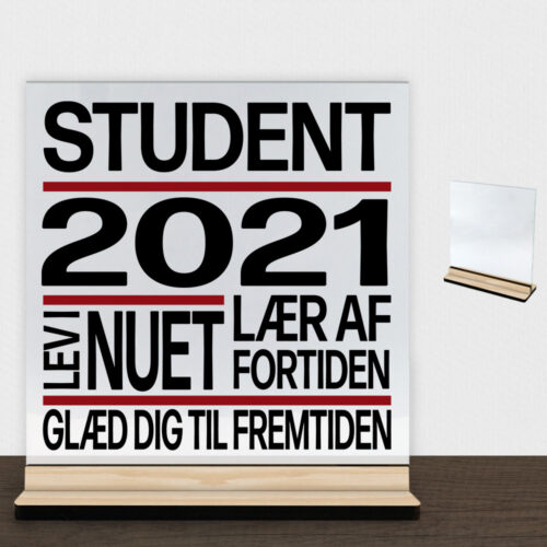 Student design 4 | Glasskilt inkl. fod (træfinér)
