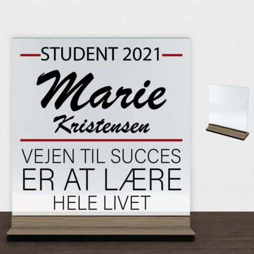Student design 5 | Glasskilt inkl. fod (træfinér)
