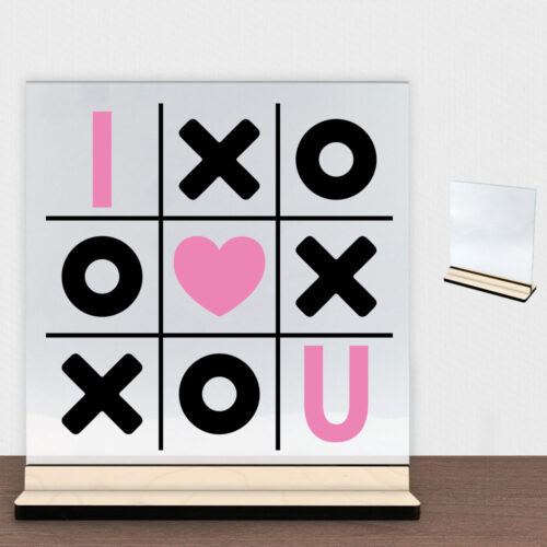 I love you #1 | Glasskilt inkl. fod (poppel krydsfinér)