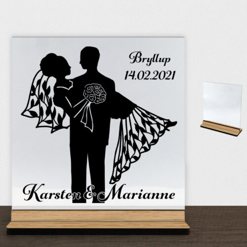 My love design 1 | Glasskilt inkl. fod (træfinér)