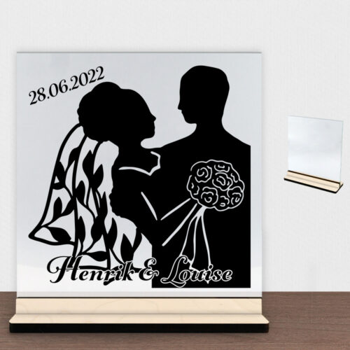 My love design 2 | Glasskilt inkl. fod (poppel krydsfinér)