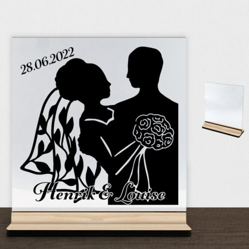 My love design 2 | Glasskilt inkl. fod (træfinér)