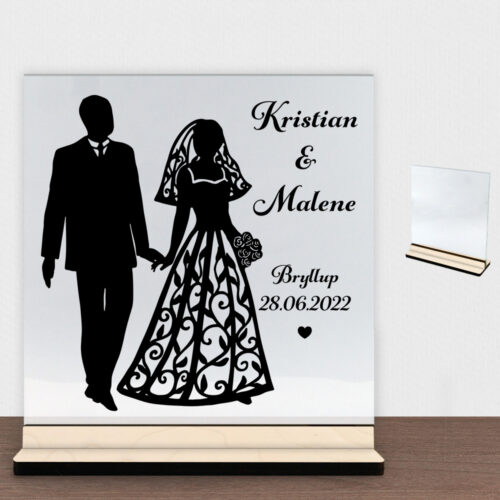 My love design 3 | Glasskilt inkl. fod (poppel krydsfinér)