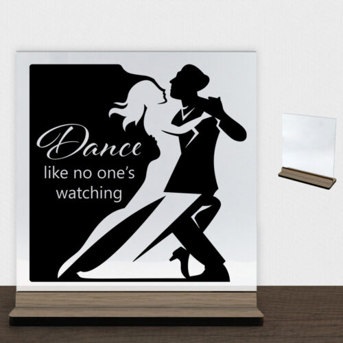 Dancing couple #1 | Glasskilt inkl. fod (træfinér)