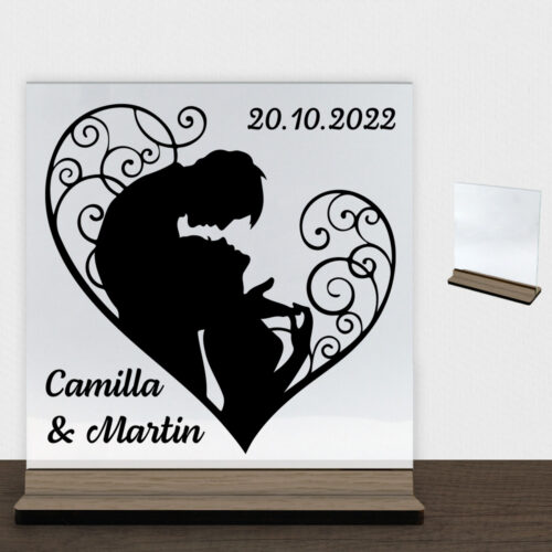 Be mine #2 | Glasskilt inkl. fod (træfinér)