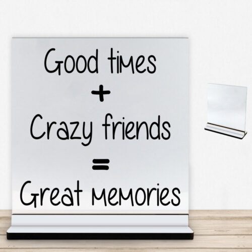Great memories... | Glasskilt inkl. fod med farvet overflade
