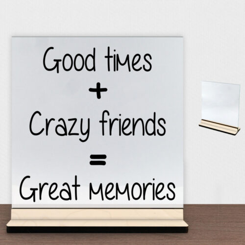 Great memories... | Glasskilt inkl. fod (poppel krydsfinér)