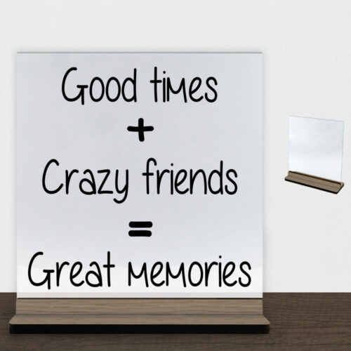 Great memories... | Glasskilt inkl. fod (træfinér)