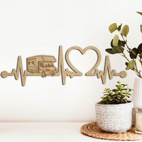 Autocamper | Heartbeat skilt (træfiber)