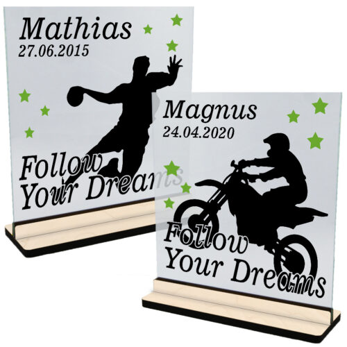 Sport & fritid | Glasskilte inkl. fod (poppel krydsfinér)