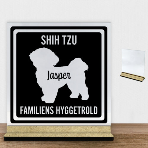 MyPets Shih Tzu #2 | Glasskilt inkl. fod (træfiber)