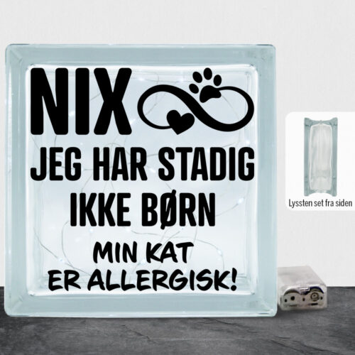 NIX jeg har stadig ikke børn - kat | Lyssten