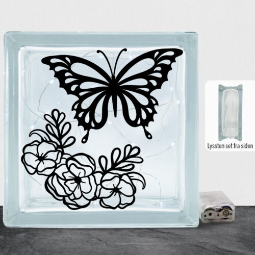 Butterfly with flowers design 2 | Lyssten