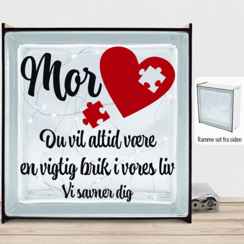 Alternative view of Mor du vil altid være en vigtig brik | Lyssten med ramme (farvet overflade)