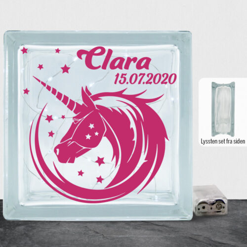 Enhjørning design 7 | Lyssten