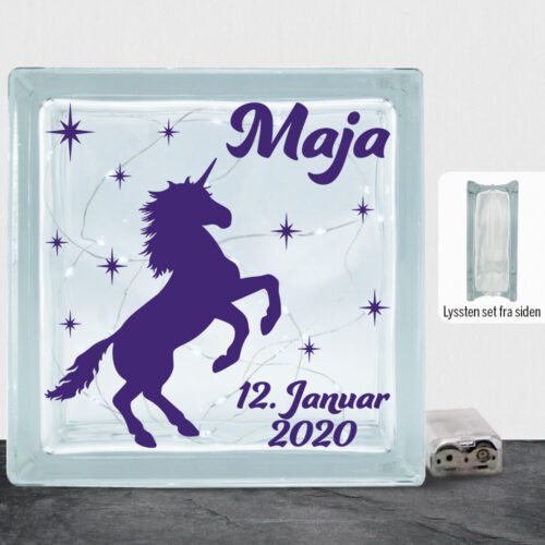 Enhjørning design 10 | Lyssten