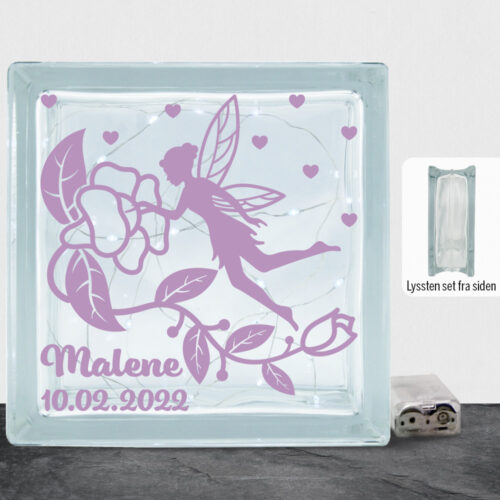 Flowering Fairy design 1 m. eget navn & dato | Lyssten