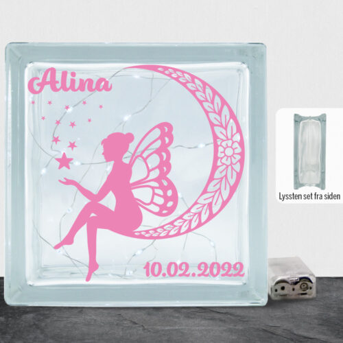 Flowering Fairy design 2 m. eget navn & dato | Lyssten