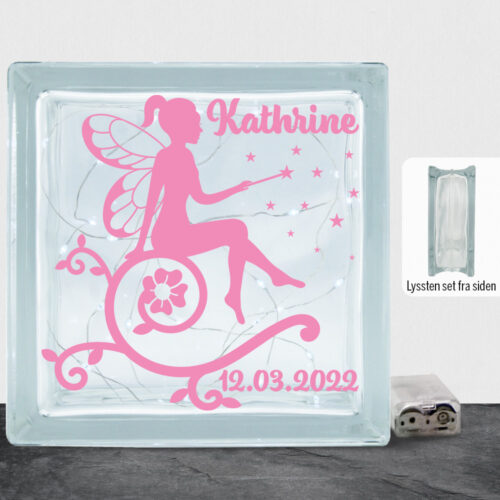 Flowering Fairy design 10 m. eget navn & dato | Lyssten