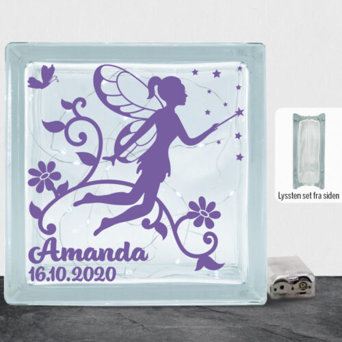 Flowering Fairy design 12 m. eget navn & dato | Lyssten