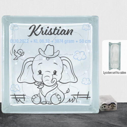 Den lille elefant #3 m. fødselsdata | Lyssten
