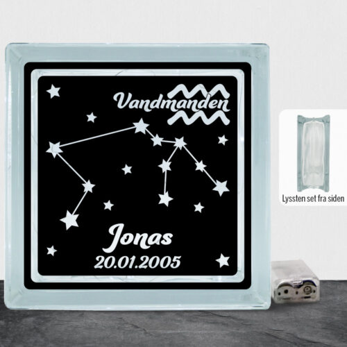 Stjernetegn "look at the stars" - Vandmanden | Lyssten
