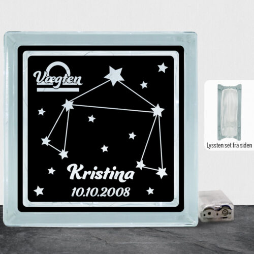 Stjernetegn "look at the stars" - Vægten | Lyssten
