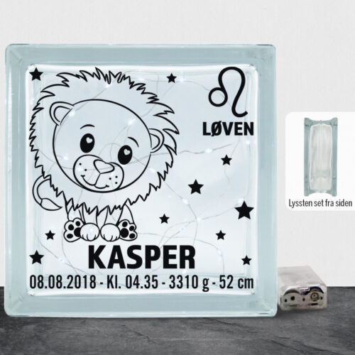 Stjernetegn design 2 - Løven | Lyssten